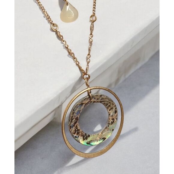 Caroline Herrera Multicolor Layer Glass & Gemstone Necklace - Picture 3 of 6